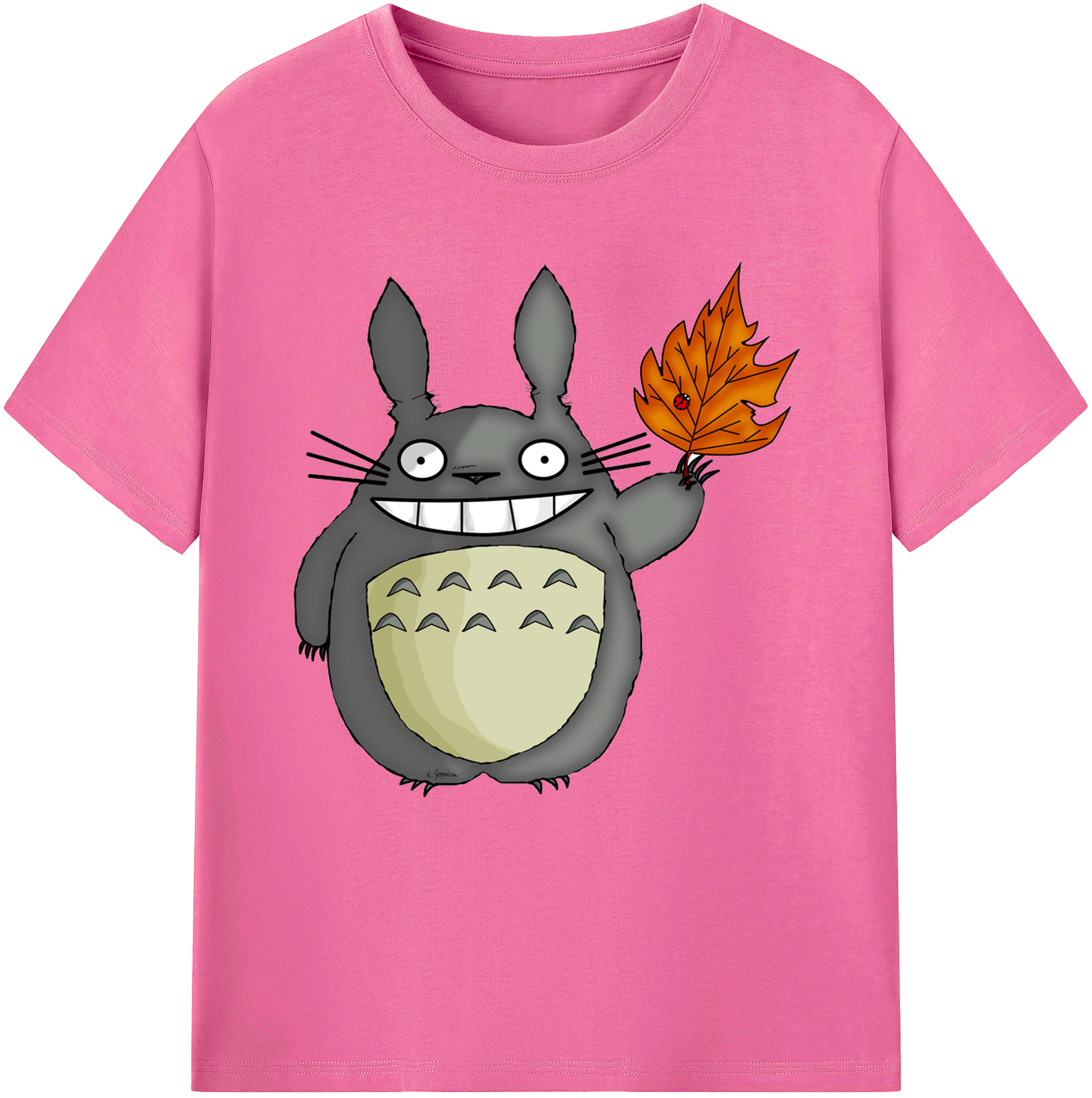 （画像用） となりのトトロ 草壁メイ 草壁サツキ My Neighbor Totoro Satsuki Kusakabe Mei Kusakabe レディースカジュアルプリントTシャツ（綿100％）